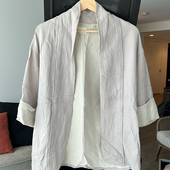 Wilfred / Aritzia "Lenglen" Cotton Gauze Kimono Jacket - Picture 3 of 4
